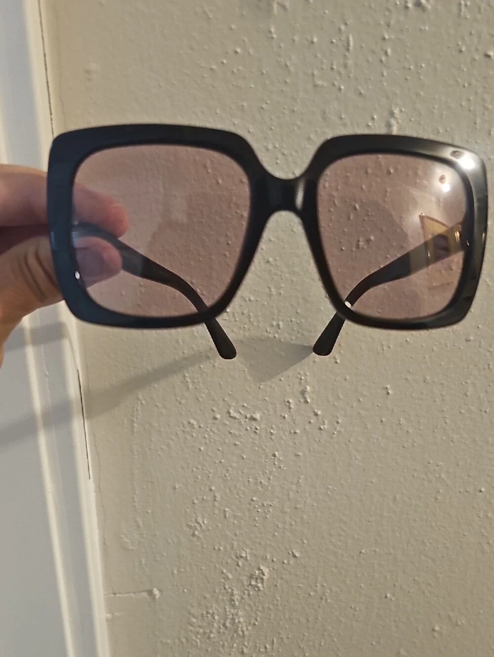 Gucci Black Square Sunglasses with Brown Gradient Lenses